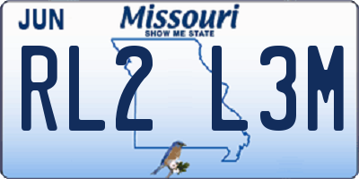 MO license plate RL2L3M