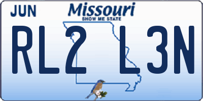 MO license plate RL2L3N