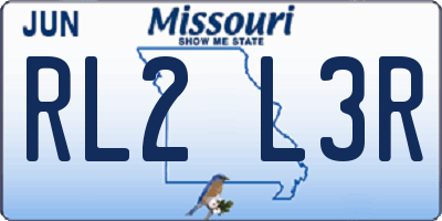 MO license plate RL2L3R