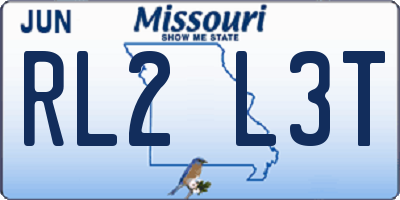 MO license plate RL2L3T