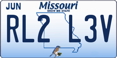 MO license plate RL2L3V