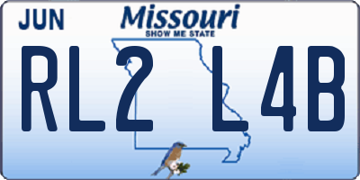 MO license plate RL2L4B