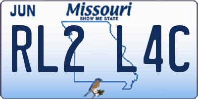 MO license plate RL2L4C