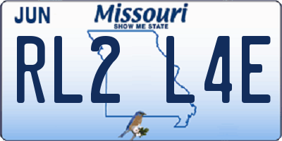 MO license plate RL2L4E