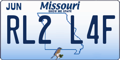 MO license plate RL2L4F