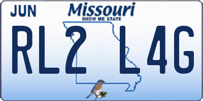 MO license plate RL2L4G