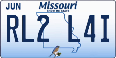 MO license plate RL2L4I