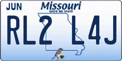 MO license plate RL2L4J