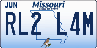 MO license plate RL2L4M