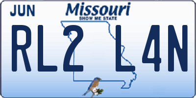 MO license plate RL2L4N