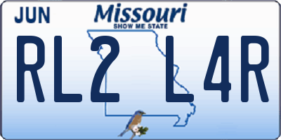 MO license plate RL2L4R
