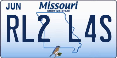 MO license plate RL2L4S