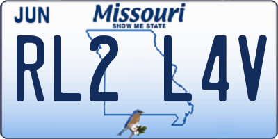 MO license plate RL2L4V