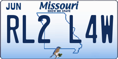MO license plate RL2L4W