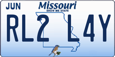 MO license plate RL2L4Y