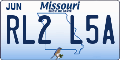 MO license plate RL2L5A