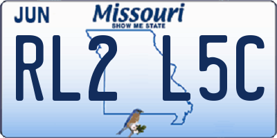MO license plate RL2L5C