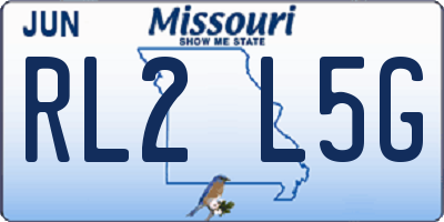 MO license plate RL2L5G