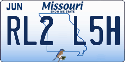 MO license plate RL2L5H