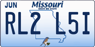 MO license plate RL2L5I