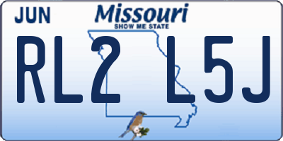 MO license plate RL2L5J