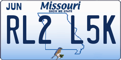 MO license plate RL2L5K