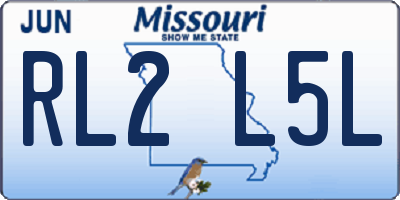 MO license plate RL2L5L