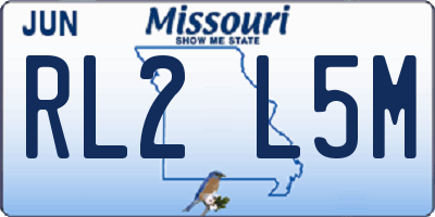 MO license plate RL2L5M