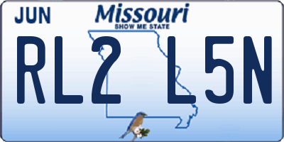 MO license plate RL2L5N