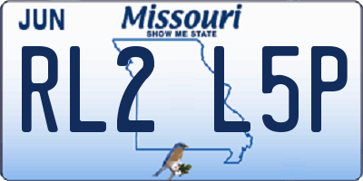 MO license plate RL2L5P