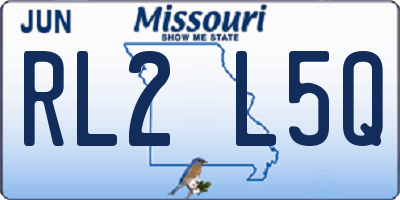 MO license plate RL2L5Q