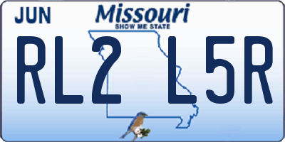 MO license plate RL2L5R
