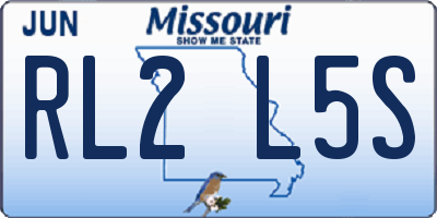 MO license plate RL2L5S