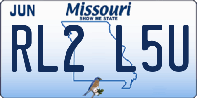 MO license plate RL2L5U
