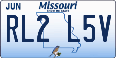MO license plate RL2L5V
