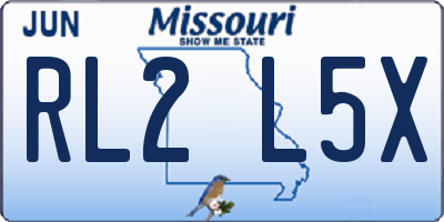 MO license plate RL2L5X