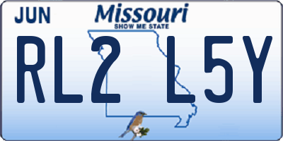 MO license plate RL2L5Y