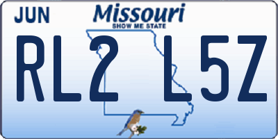 MO license plate RL2L5Z