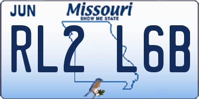 MO license plate RL2L6B