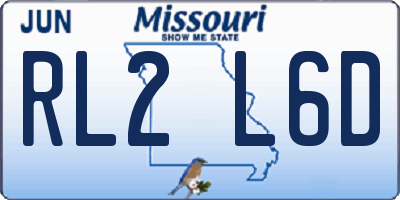 MO license plate RL2L6D