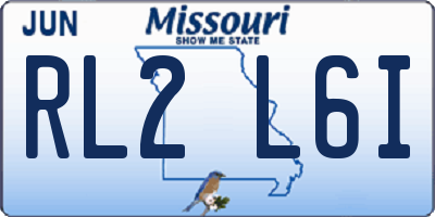 MO license plate RL2L6I