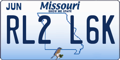 MO license plate RL2L6K