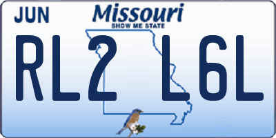 MO license plate RL2L6L