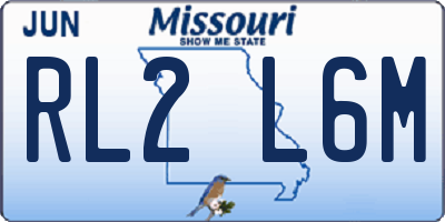 MO license plate RL2L6M