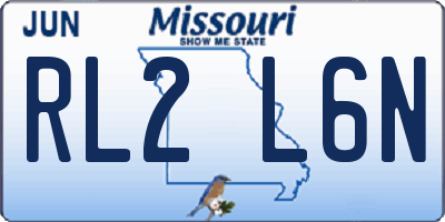 MO license plate RL2L6N