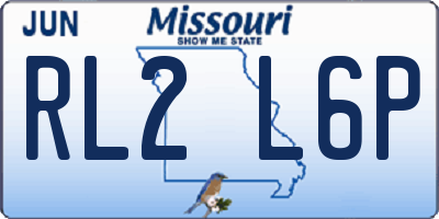 MO license plate RL2L6P