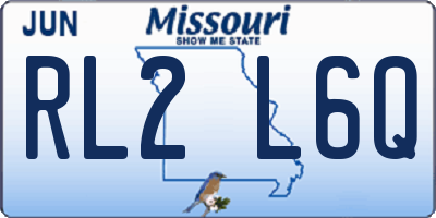 MO license plate RL2L6Q
