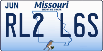 MO license plate RL2L6S
