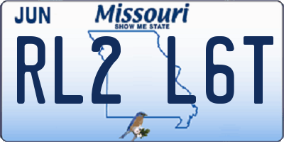 MO license plate RL2L6T