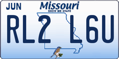 MO license plate RL2L6U